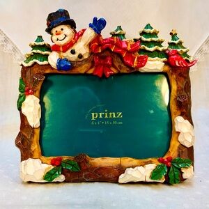 Home Decor Picture Frame Holiday Winter Theme Ready for Family Photo 6”x 4”